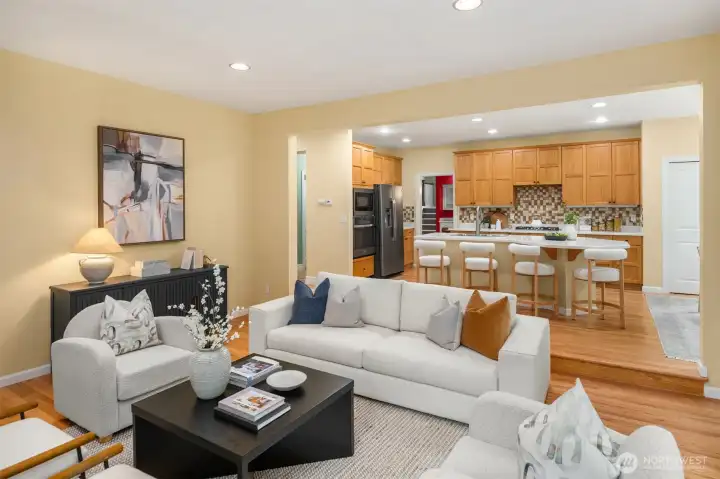 Cozy space for movie nights.