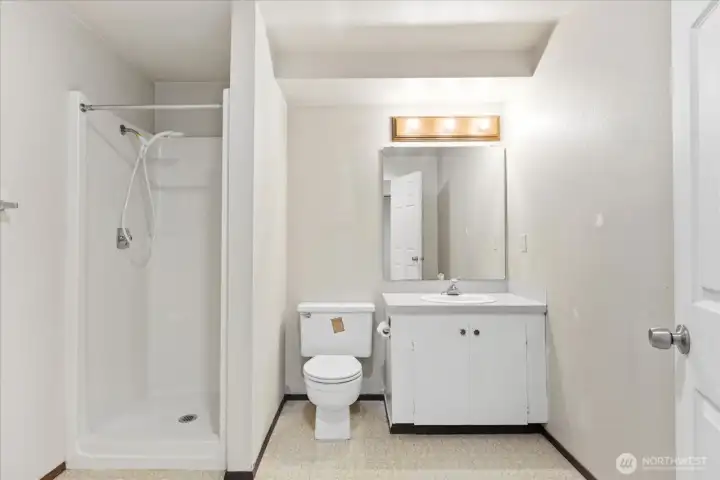 Lower level 3/4 bath