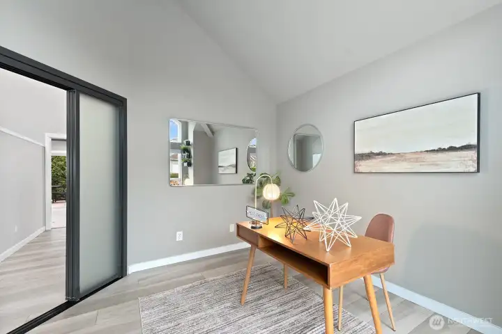 Flexible space can be used for office or gym.