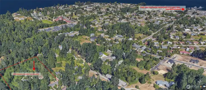 Panned out View of Steilacoom and The Bradford in lower left corner