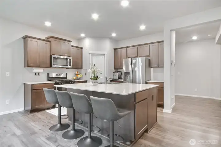 Kitchen with an island