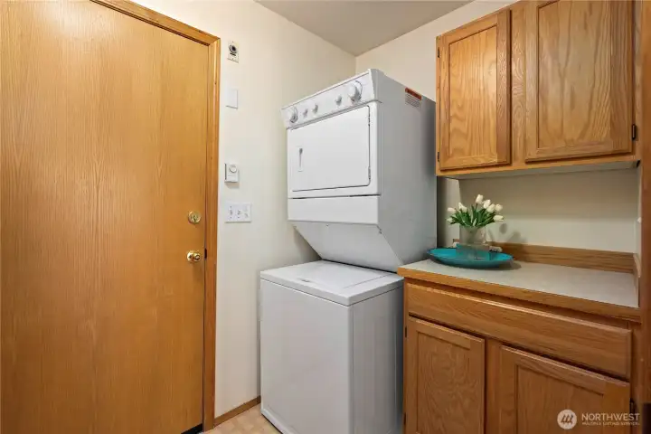 Laundry room w/Entry to the garage.