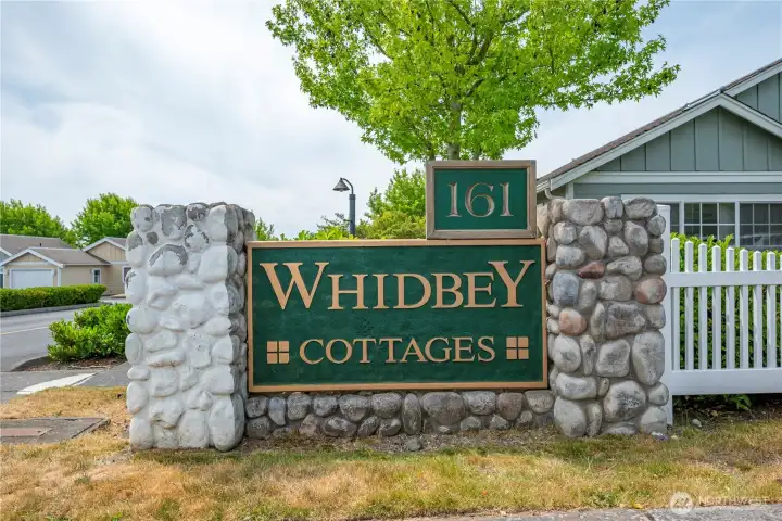 Entry Signage along Whidbey Avenue.