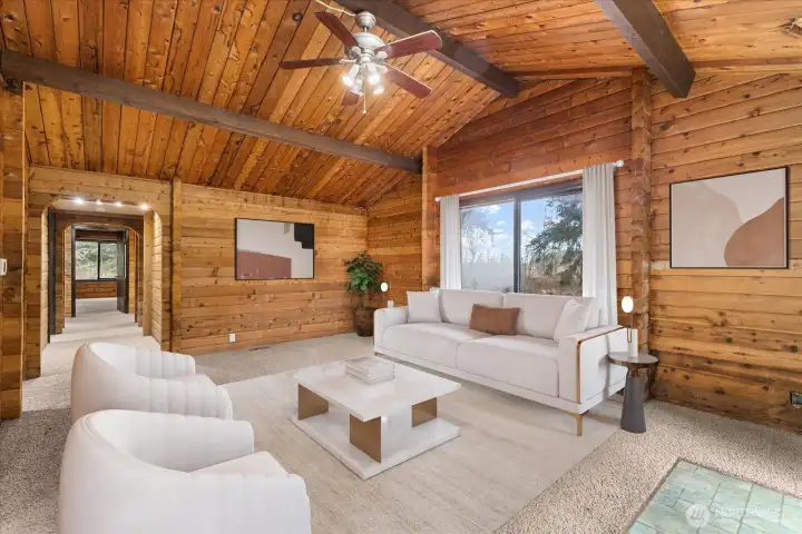 Family Room-Virtually Staged