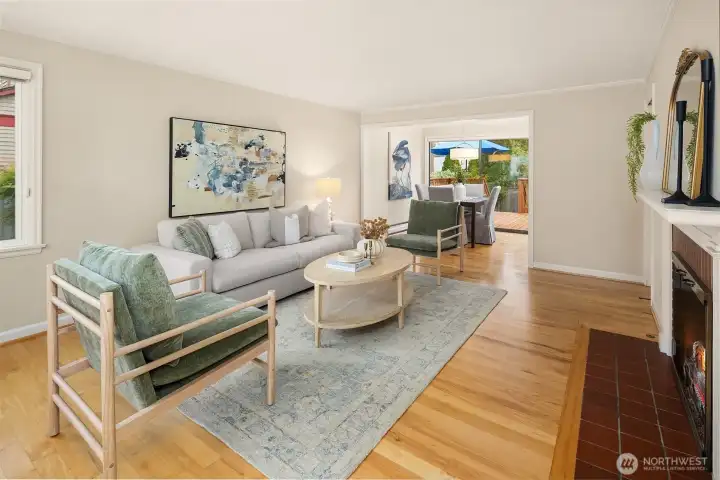 Looking west into the Dining Room.