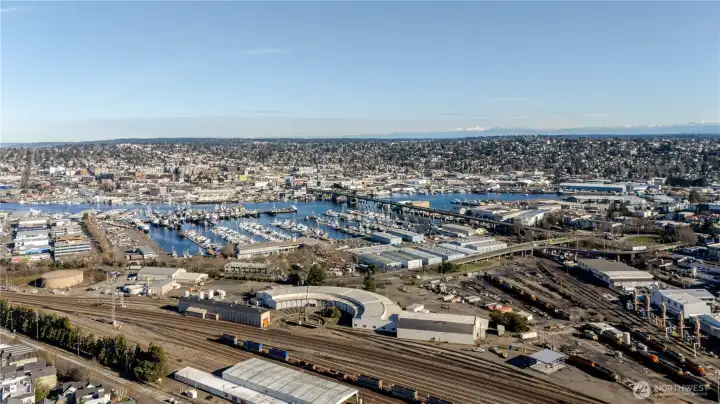 Views of Ballard (left) and Fremont (right).