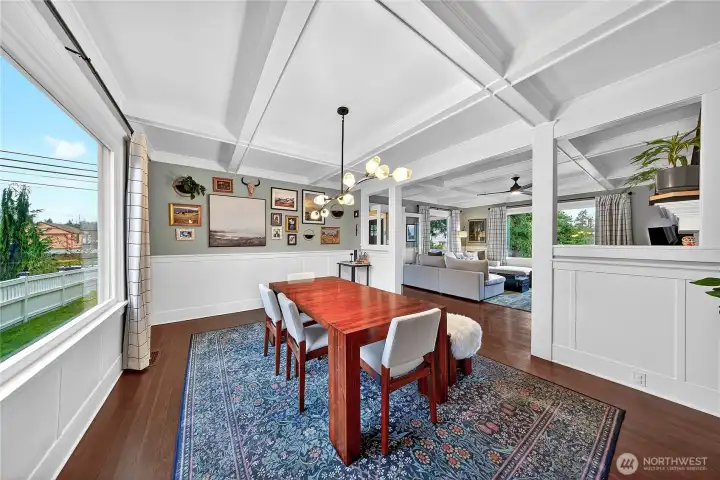 Large windows offer lots of natural light throughout the main level.