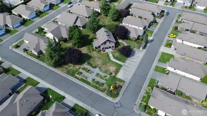 Arial view of neighborhood.