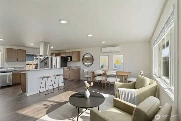 Main level is open concept.