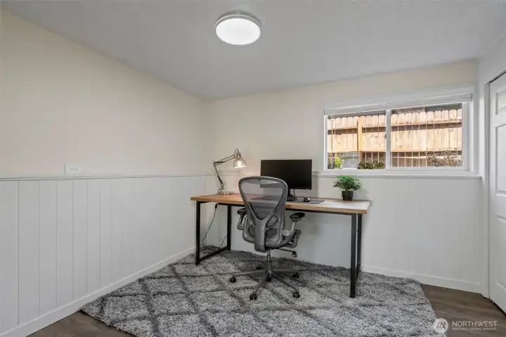 Bedroom lower level window view