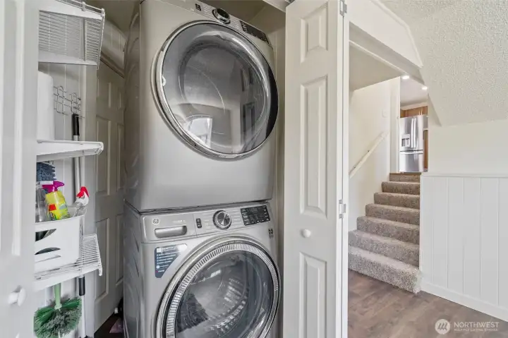Laundry closet lower level