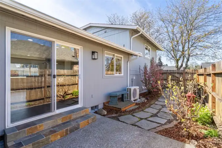 Patio and backyard garden
