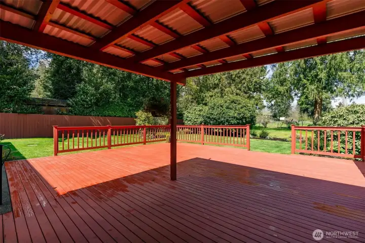 A covered deck is a true bonus! Septic has already been pumped and inspected too.