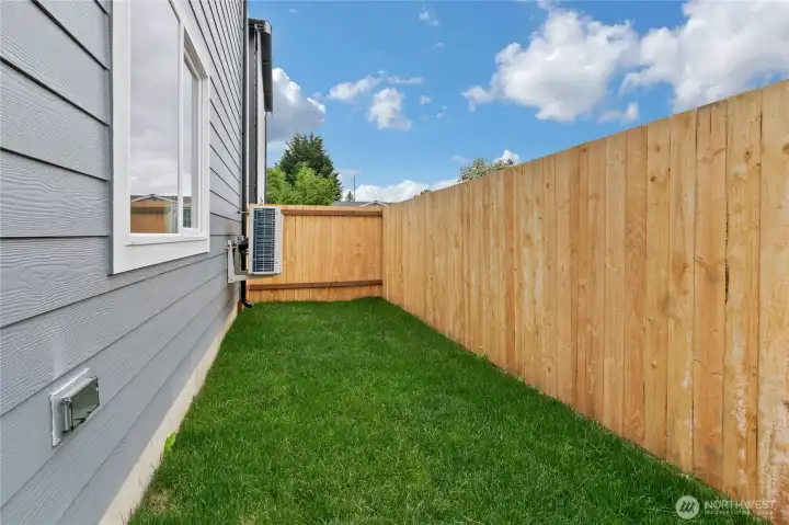 Back Yard Fully Fenced.