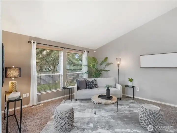 Comfortable living room designed for easy everyday living and entertaining.
