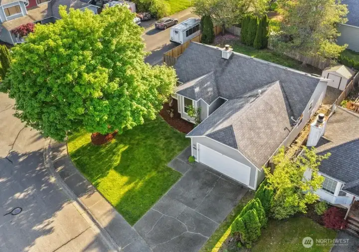 A shot of this great house on a corner lot.