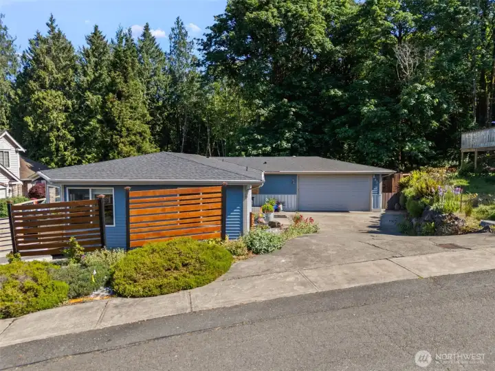 Street view with privacy fencing