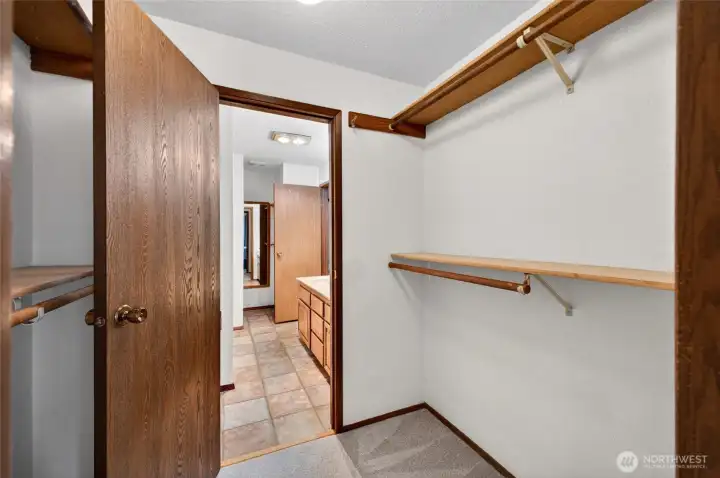 Primary walk in closet