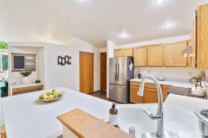 Large kitchen with pantry.