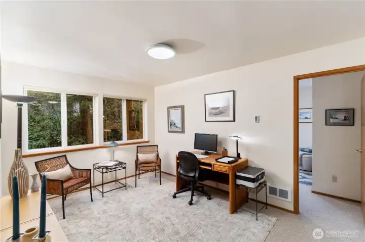 Can you imagine this lovely space for your home office, studio, library?
