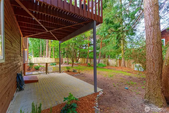 Patio to enjoy nature in your own back yard.