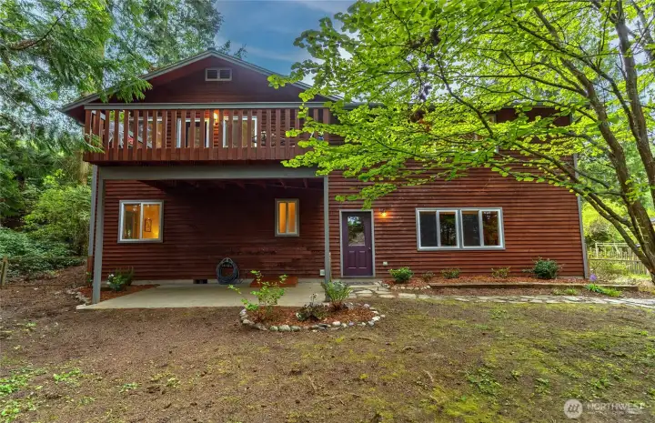 Back view of the home looking from the yard.