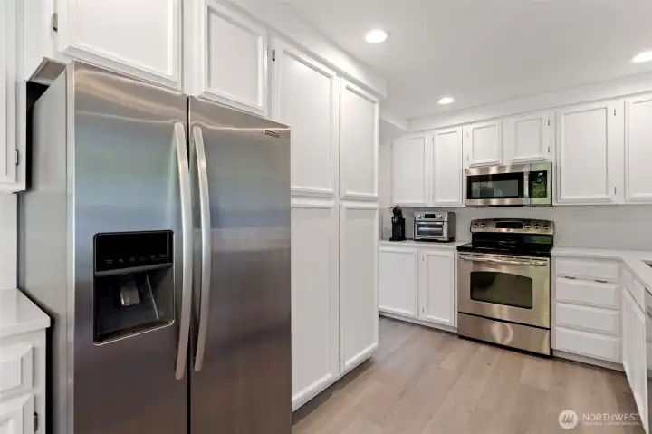 Large pantry shelving.