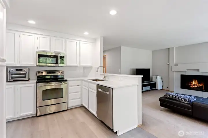 Open to the family room