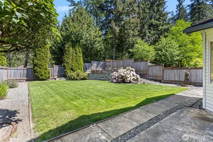 Nice sized private back yard