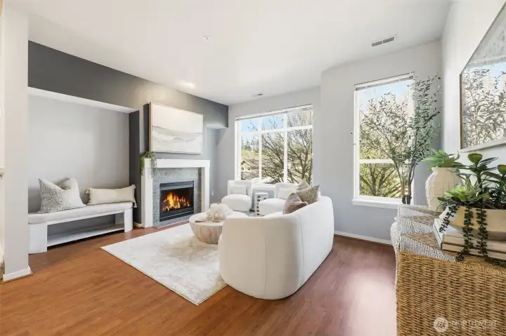 Spacious Living Room w/ Large Windows Spacious Living Room w/ Large Windows