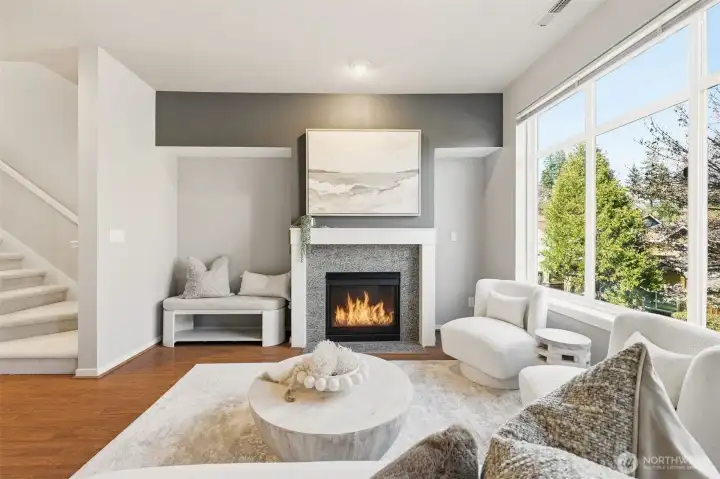 Spacious Living Room w/ Large Windows Spacious Living Room w/ Large Windows