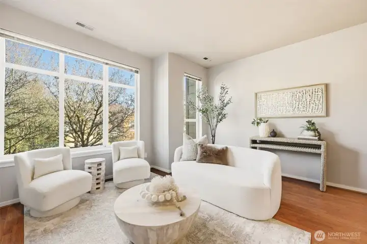 Light-Filled Living Room w/ Large Windows Light-Filled Living Room w/ Large Windows