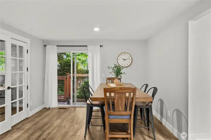 Slider off dining area takes you to your private backyard retreat! Slider off dining area takes you to your private backyard retreat!