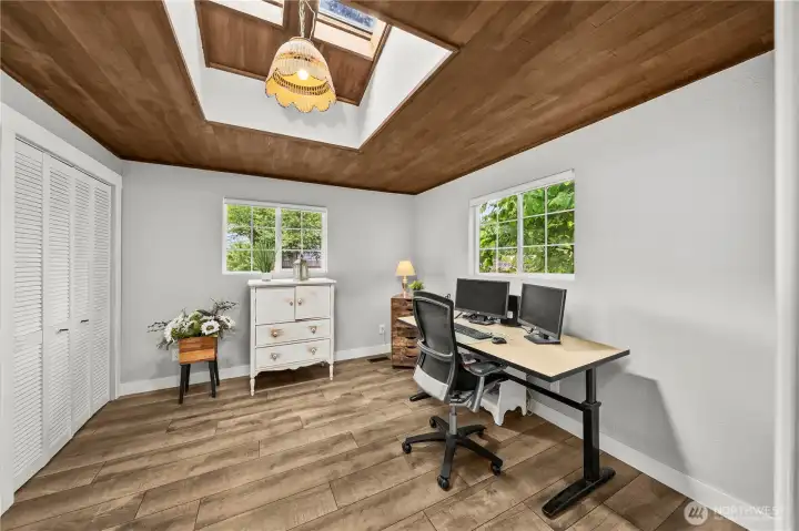 Bedroom #4-A versatile bedroom located just off the dining area features french doors, making it an ideal home office. Bedroom #4-A versatile bedroom located just off the dining area features french doors, making it an ideal home office.