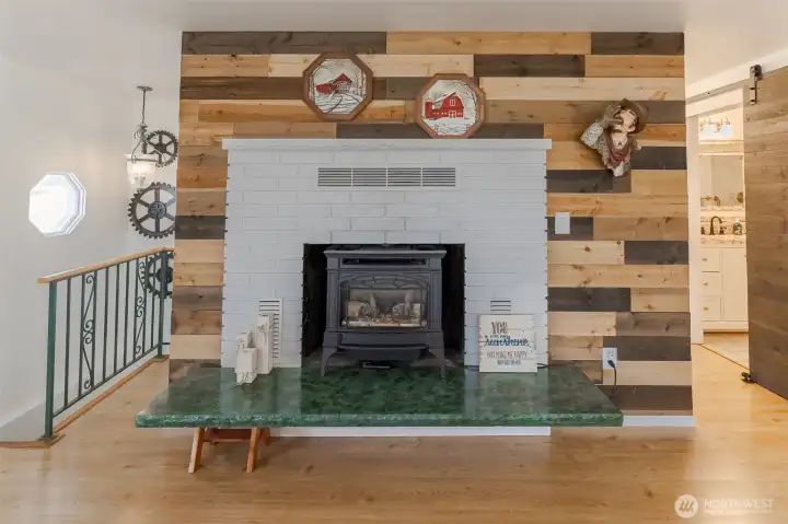 Propane fireplace to keep you warm. Propane fireplace to keep you warm.