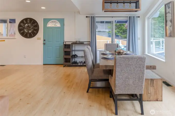 To the left is the kitchen, the slider takes you out to the deck To the left is the kitchen, the slider takes you out to the deck