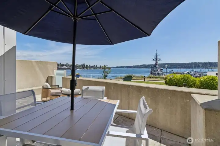 Sit back, relax and watch the boats come and go.