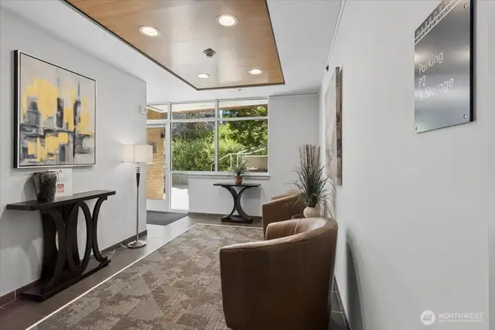 Side entrance lobby.