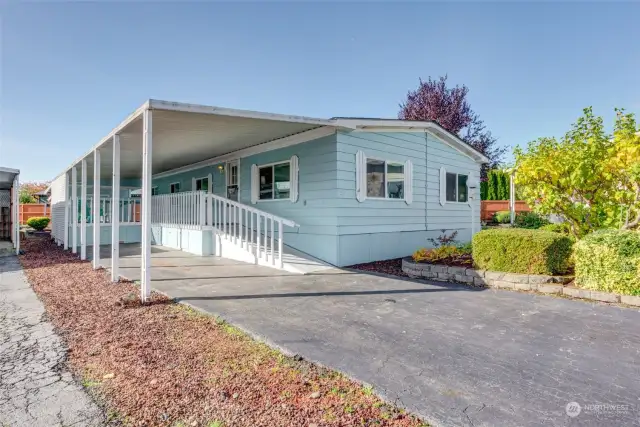 Plenty of parking with a two car carport.