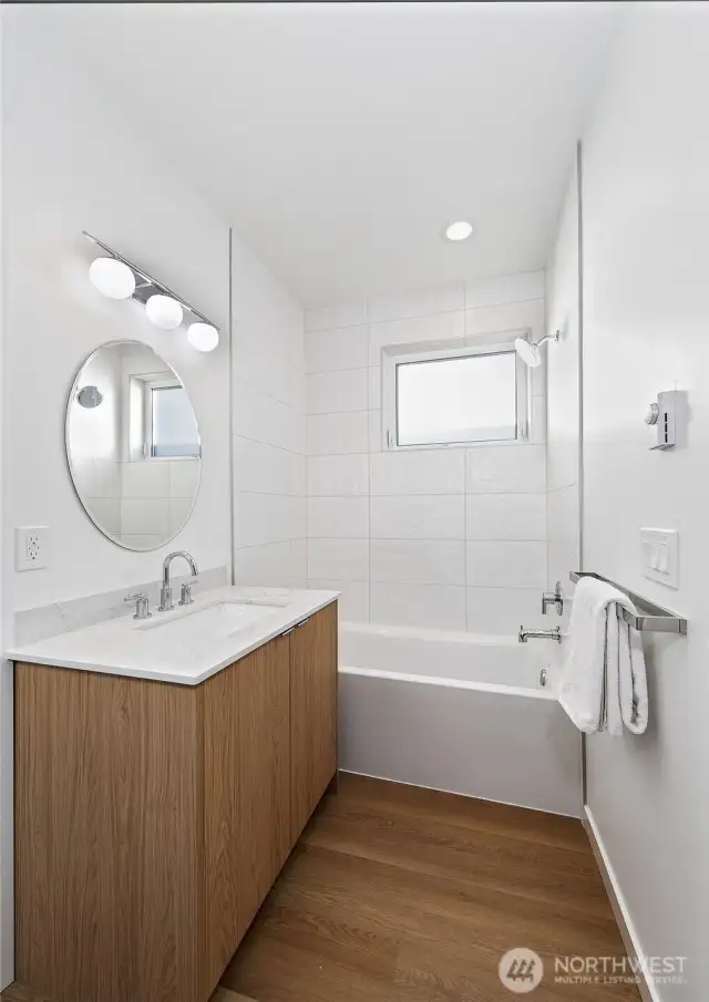 Bathroom on lower and entry level.