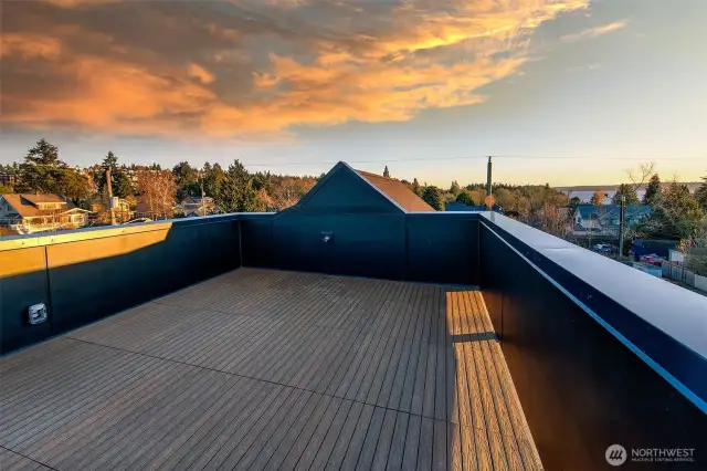 Upper, roof top deck!  A fun place to celebrate with your family and friends.