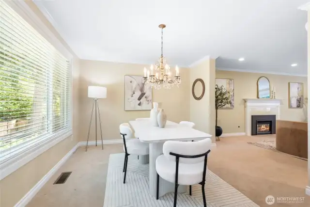 Lovely bright dining room.