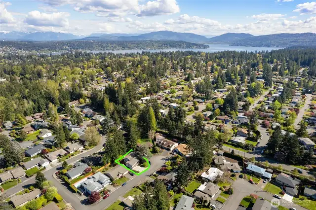 View of home from drone.