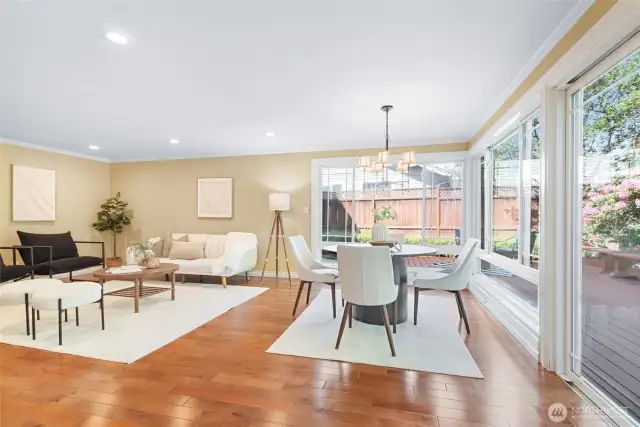 Looking from the kitchen towards the breakfast nook.