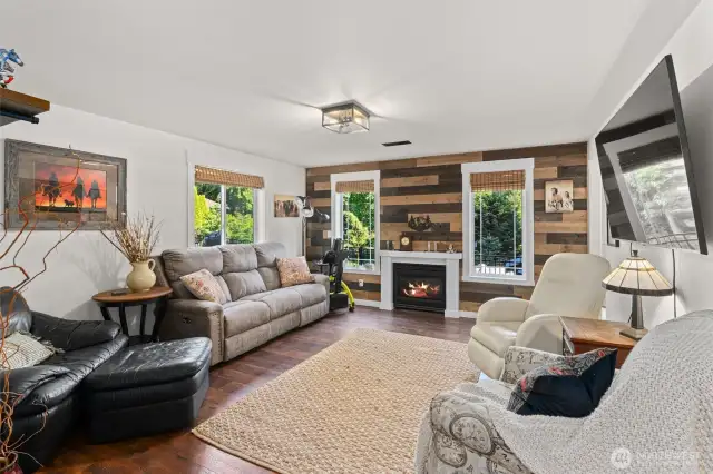 Lower-level family room with cozy propane fireplace!