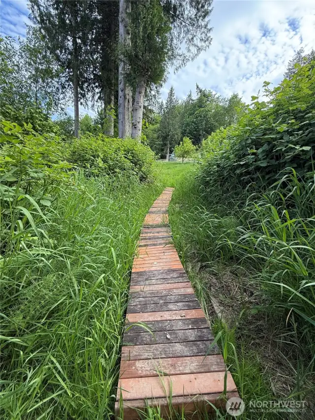 Orchard is beyond the board walk