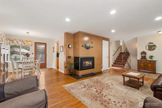 Original wood burning fireplace converted to gas!