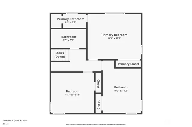 Upper level floorplan