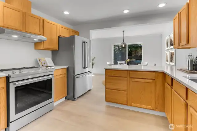 Refreshed Kitchen with New Maytage Appliance Package.