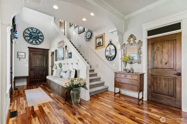 Large entry way with stairs leading to 4th bedroom/bonus room